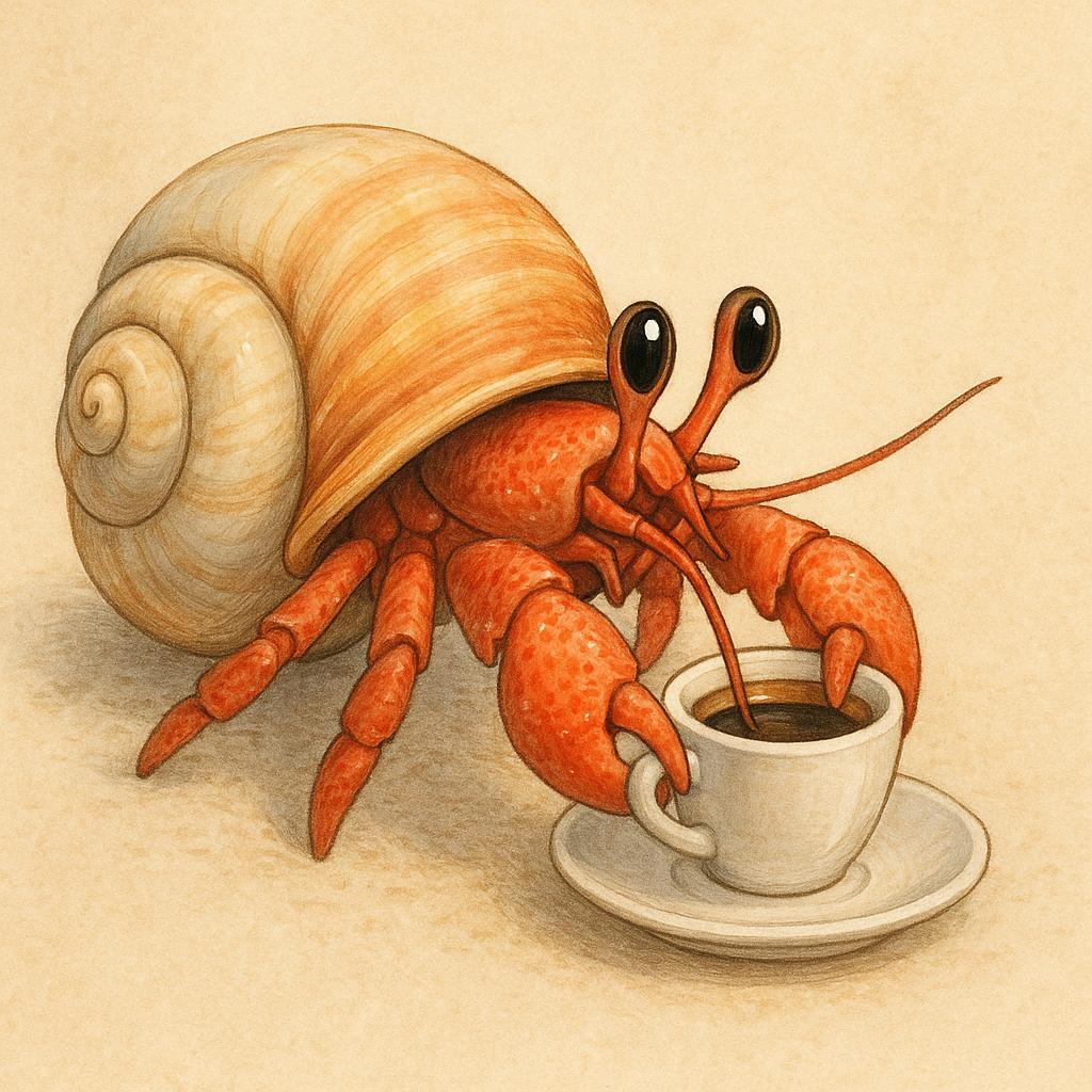 엣프레소먹고24시간질문한소라게